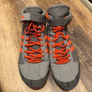 Adidas Gray and Orange Wrestling Shoes
